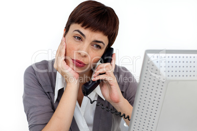 Businesswoman on phone