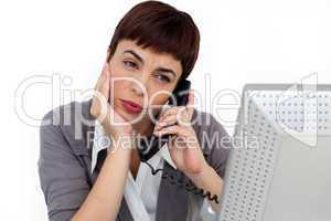 Businesswoman on phone