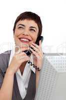 Businesswoman on phone