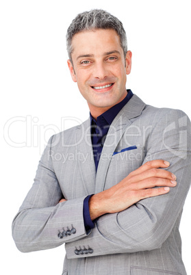 businessman with folded arms