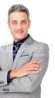 businessman with folded arms