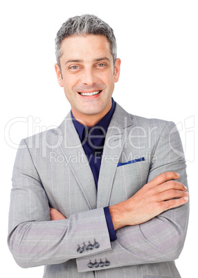 businessman with folded arms