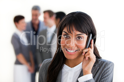 Young businesswoman on phone