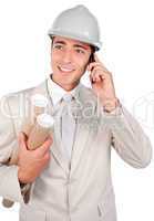 architect talking on phone