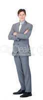 Assertive caucasian businessman standing