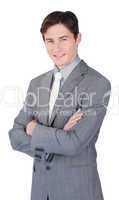 Charismatic young businessman standing