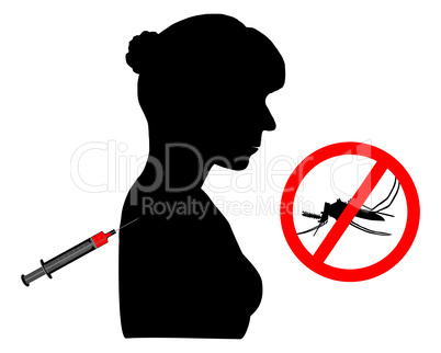 Frau bekommt eine Impfung gegen Malaria
