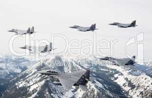 F-15C Eagle formation