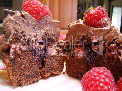 Raspberry chocolate cake