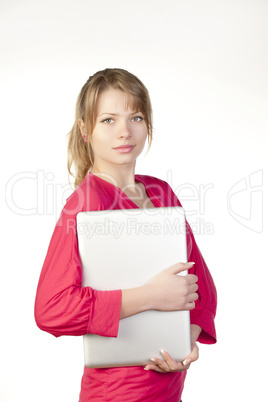 Business woman with laptop