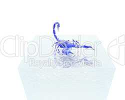 3D bright scorpion isolated on a white