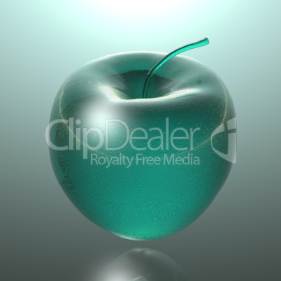 colorful bright glass apple