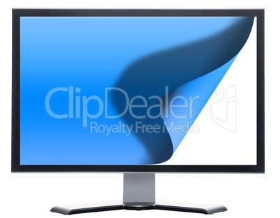 monitor with curling screen