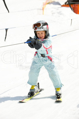 Mädchen im Skilift