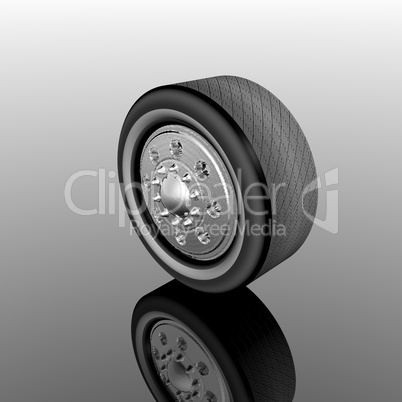 tire wheel on a grey background