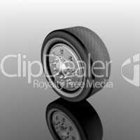 tire wheel on a grey background