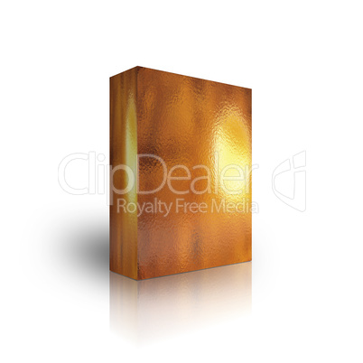 blank golden metal box template