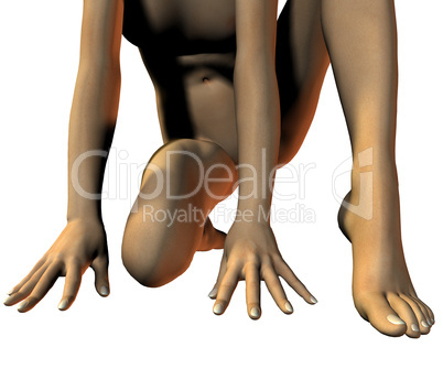 nude 3D girl body