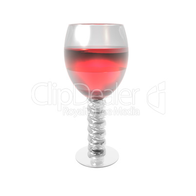 wine glass isolated on a white