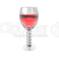 wine glass isolated on a white