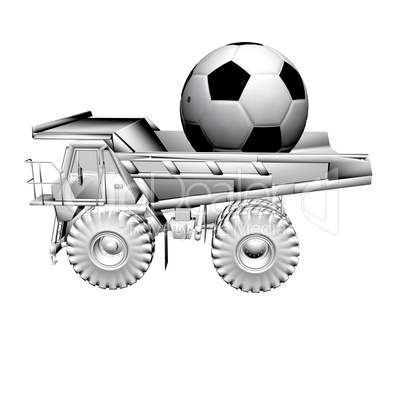 truck and sport ball