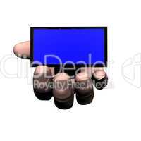 lcd monitor on the hand