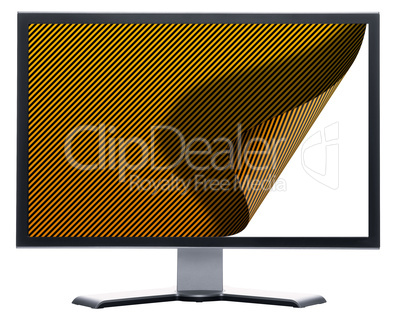 monitor with curling screen