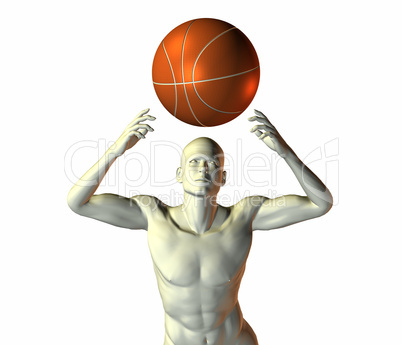 cyber boy with basket ball