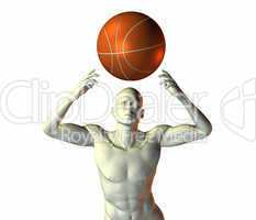 cyber boy with basket ball