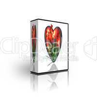 heart with flowers box template