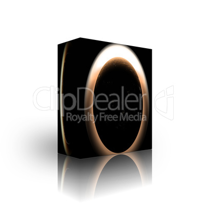 black planet abstract box template