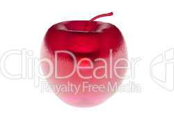 3D transparent red apple