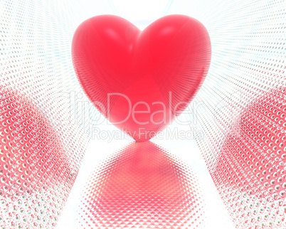 red love 3D heart