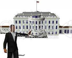 Barack Obama 3d model isolated on a white