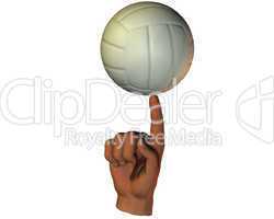 ball on the finger