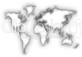 blurred world map silhouette