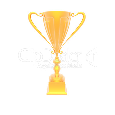 trophy cup isolated on a white