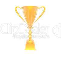 trophy cup isolated on a white