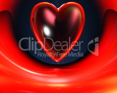 red love 3D heart