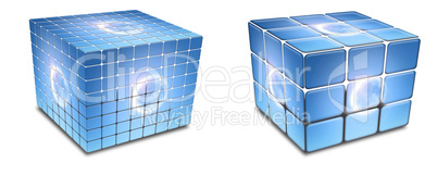 cubes with solar eclipse