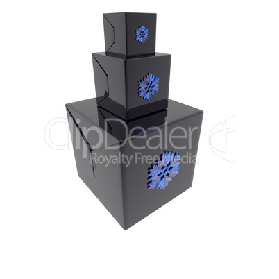 Christmas presents and gifts box isolated on a white