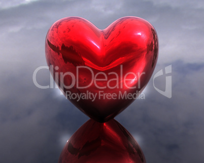 red love 3D heart