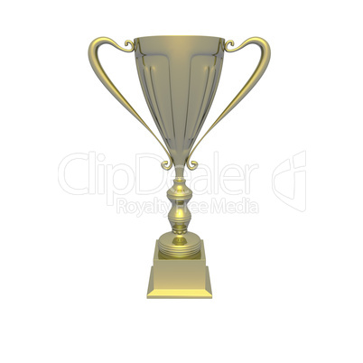 trophy cup isolated on a white