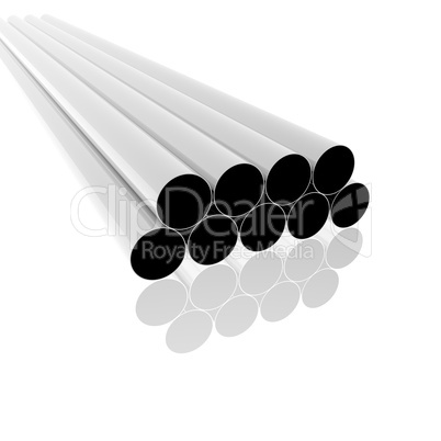 bright metal tubes