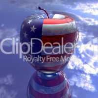 apple with us flag texture