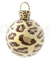 xmas ball with animal fur texture