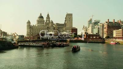 Narrow boats on the River Mersey, Liverpool 3