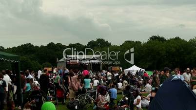 Time lapse outdoor music festival crowd  2