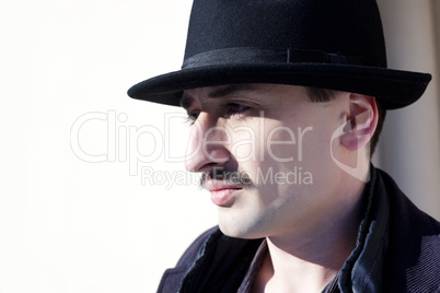 Portrait of stylish man in hat