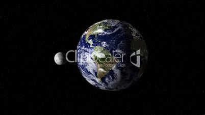 Rotierende Erde & Mond